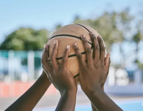 People playing basketball