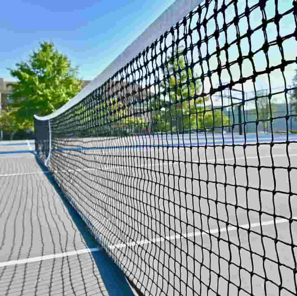 Close-up of net on tennis court