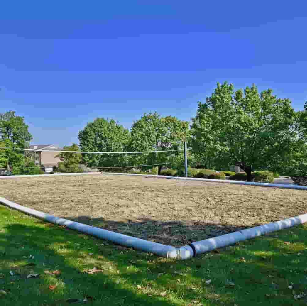 Outdoor volleyball court